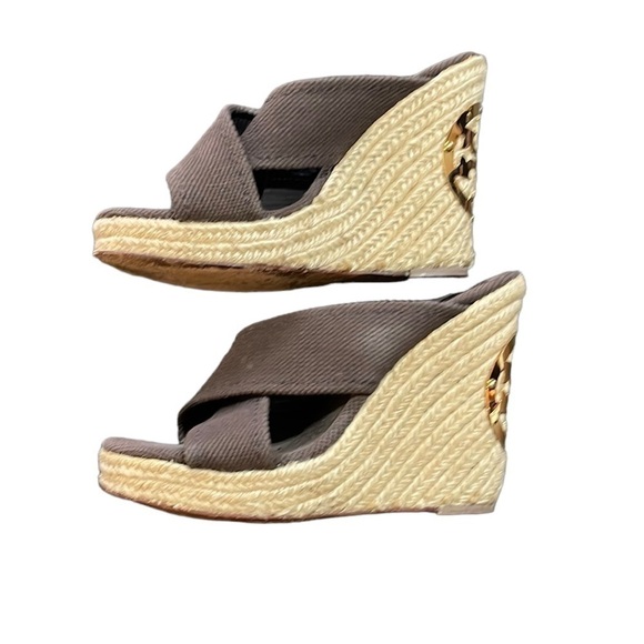Tory Burch Kristen Espadrille Wedges 8 - Picture 2 of 11
